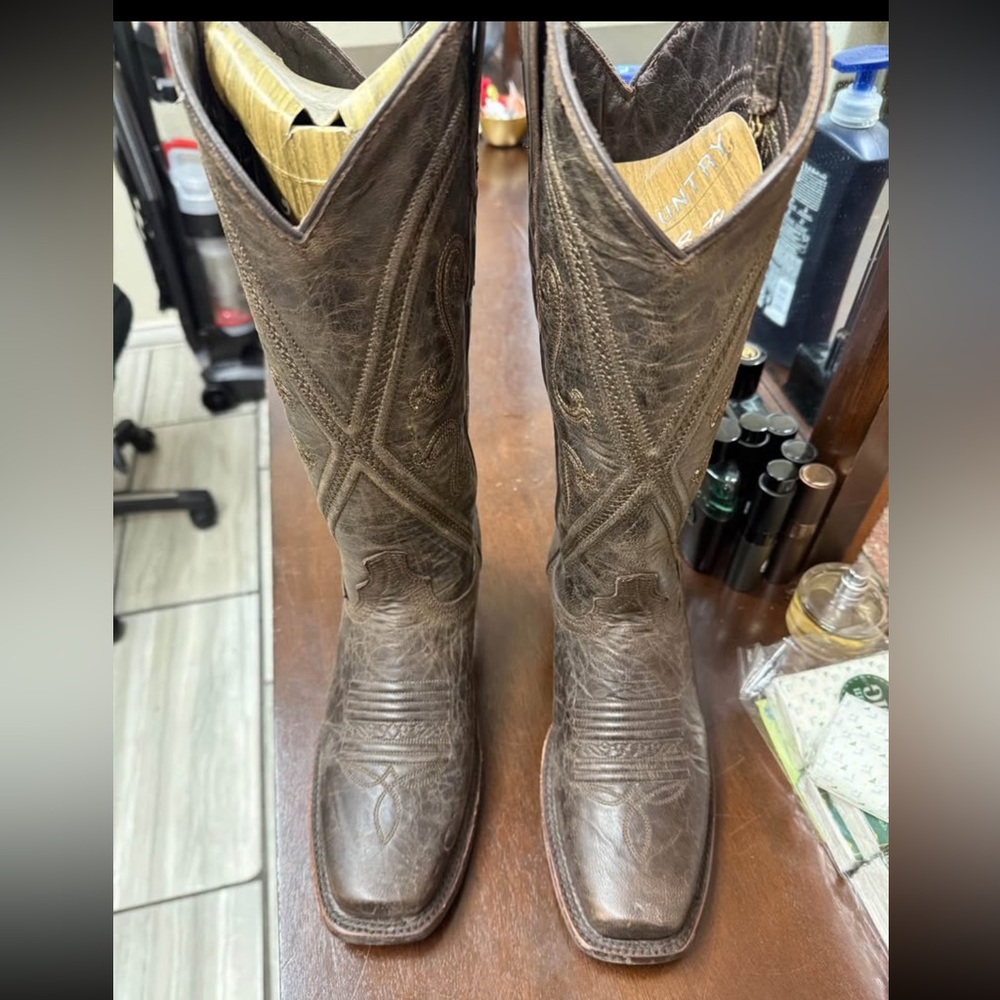 Women's Brown Western Leather Boots